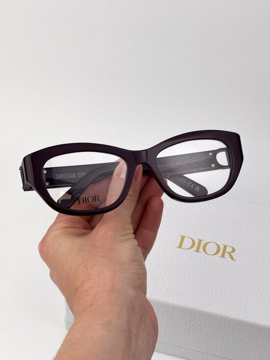 Dior 30MONTAIGNEO B1I Eyeglasses – Shiny Violet Cat Eye Frame 6000
